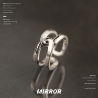 925纯银打结戒指女指环尾戒韩国网红高级感时尚潮重约4g BCJ3182送女朋友老婆情人节七夕生日礼物