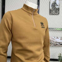 时尚卫衣男装打底衫体恤半高领半拉链字母休闲潮流长袖秋冬季新款_2