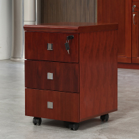 绵冠MIANGUAN活动柜办公柜矮柜文件柜三抽屉柜带锁落地式办公桌下小柜子储物员工柜