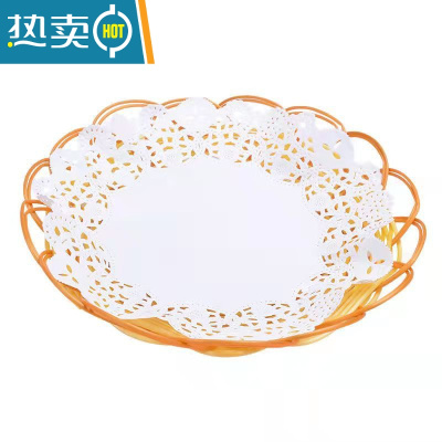 敬平网红镂空花底纸吸油纸烤箱空气炸锅烘焙餐厅水果 6.5英寸圆形花底纸[150张] 直径16cm烘焙纸