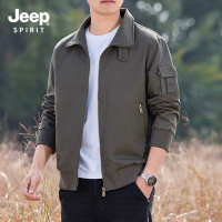 JEEP吉普夹克男春秋纯棉工装外套2025新飞行美式休闲品牌翻领上衣