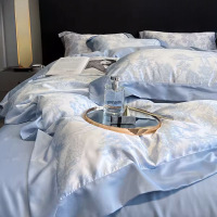 天丝四件套真丝床单被套高级感丝滑床笠被罩冰丝床品三件套