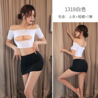 长夜漫漫情趣内衣女免脱紧身秘书制服性感尤物开胸包臀夜店装1318