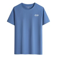 JEEP SPIRIT冰丝男士短袖T恤宽松大码圆领打底衫青年休闲T恤
