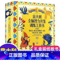 [全6册]意大利全脑智力开发工具书 [正版]意大利左右脑全脑智力开发训练工具书6册礼盒装送世界动物地图0-1-2-3-4