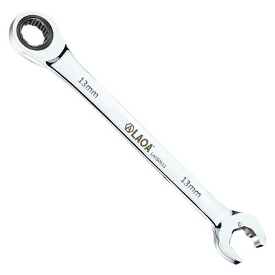 老A (LAOA)双棘轮快速梅花开口两用扳手 铬钒合金钢 13mmLA150613