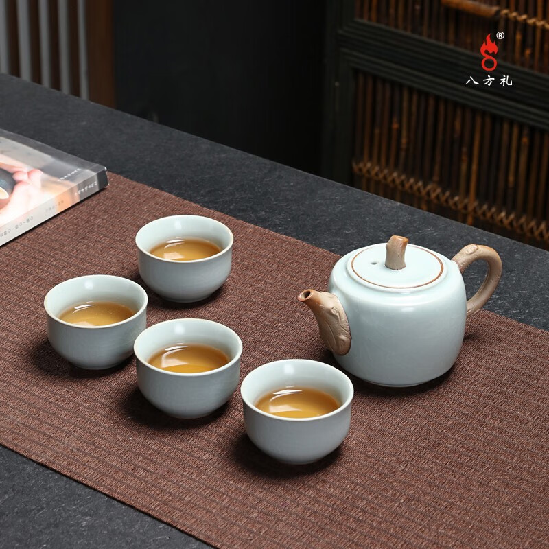 八方礼欣欣向荣5入茶具套装(天空蓝)BFL2022-1 单位:套