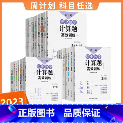 语文名著阅读高效训练 八年级/初中二年级 [正版]周计划 初中数学计算题高效训练789年级上册下册几何综合题 代数综合题