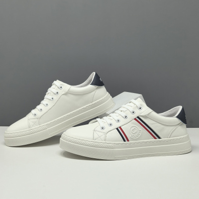 真皮板鞋男款潮流百搭鞋子欧洲站男鞋透气休闲鞋轻奢一脚蹬懒人鞋