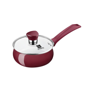三禾奶锅16cm时尚易清洁三层耐磨不沾陶瓷奶锅珐琅系列LN16G2