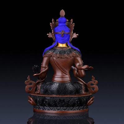 家柏饰(CORATED)地藏佛像 铜藏传密宗画脸地藏菩萨摆件佛教供奉