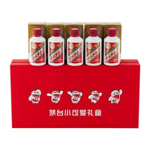 贵州茅台酒飞天i茅台 茅台小可爱53度酱香型白酒(100ML*5瓶)礼盒装