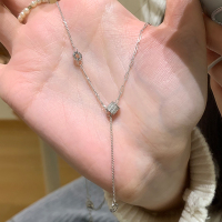 纯银小蛮腰流苏Y字长项链女2025新款拼接链条锁骨链轻奢小众送女朋友老婆情人节七夕生日礼物