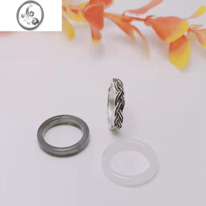 JiMi黄铉辰同款戒指7号情侣特色几何亚克历指环李龙馥食指圈日韩手饰