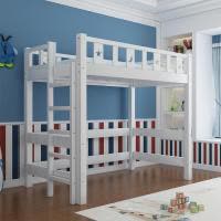 森美人实木高低床带书桌高架床成人床多功能宿舍组合床上下床上床下桌