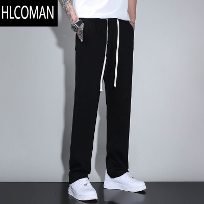 HLCOMAN2024款运动裤男士百搭潮流宽松卫裤男裤美式休闲裤子直筒长裤