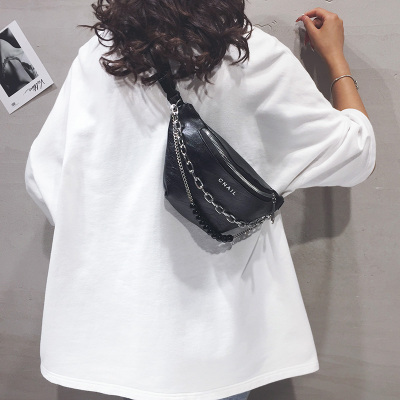 派尼美特蹦迪包包女2020新款链条感单肩胸包ins潮运动风斜挎腰包