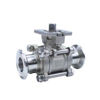 盛京联硕 不锈钢三片式高平台快装球阀DN20卡盘50.5 (316L材质)台