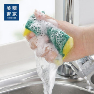美穗吉家 高密海绵百洁布 11*7*3cm/片* 12片