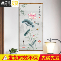 三维工匠年年有余鱼十字绣2019新款绣客厅玄关竖版家用线绣 [收藏加购]50*100cm[棉线32色满绣][配送工具免费