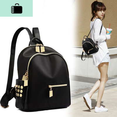 时尚双肩包女韩版百搭背包牛津布迷你小简约学生书包包2020新款潮NEW LAKE
