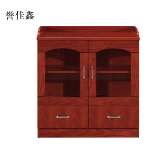誉佳鑫胡桃色餐边柜简约茶水柜二门800*400*860[工厂现做 7天内发货]