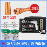 电动真空拔罐器抽气式拨气罐家用祛湿拔火罐电动枪玻璃美容院专用套装 12罐电动拔罐套餐+三头金刺血笔+100针头(26G)