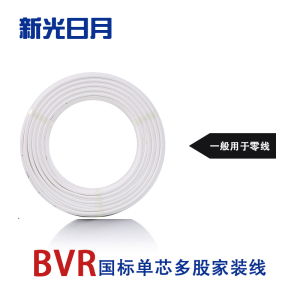 新光日月聚氯乙烯绝缘无护套电线ZC-BVR 10平方/每米