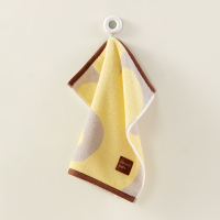 洁玉 春野樱精梳棉提花方巾 34*35cm 48g 1条装 J4017W 黄色