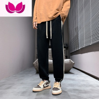 七斓裤子男士夏季潮牌休闲长裤男款潮流百搭束脚痞帅2023新款运动裤