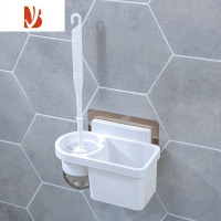 三维工匠马桶刷套装免打孔卫生间壁挂式置物架替换头清洁刷家用厕所无死角