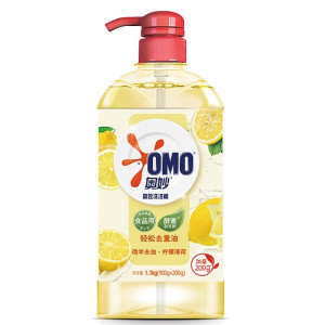 奥妙(OMO)高效去油洗洁精柠檬薄荷1.1千克 果蔬餐具净 去农残去油型