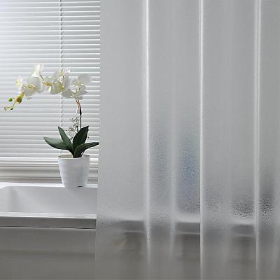 浴室浴帘布防水防霉加厚卫生间隔断帘子磨砂透明窗帘送挂钩300宽200高