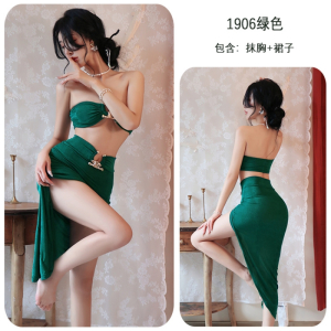 长夜漫漫情趣内衣性感抹胸诱惑紧身高开叉包臀裙夜店舞会女王1906