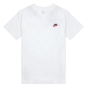耐克(Nike)男女同款经典款短袖春夏季新款情侣潮流时尚运动服舒适透气休闲半袖T恤 AR4999-100/红色小logo