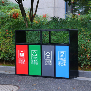 户外不锈钢垃圾桶商用小区街道公园果皮箱环卫分类垃圾箱