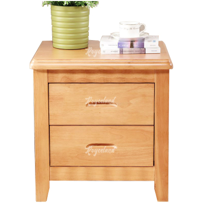 洛诗莲 (RoyceLand) 床头柜原木色床边收纳储物柜