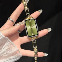 适用于华为gt6表带gt5/gt4手表金属珐琅星心鎏金gt65pro荔枝纹皮质带智能watch54pro女款高级轻奢小香