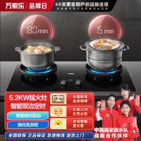 万家乐 燃气灶 JZT-C9R1 5.2kw大火力嵌入式台式两用 智能定时灶具全进风天然气灶