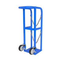 臻远ZY-J30氧气瓶固定架氮气罐氩气存放架 40L单瓶架带轮子