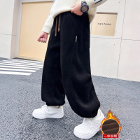 儿童装男童冬装加绒裤子新款中大童秋冬款加厚冬季男孩休闲裤