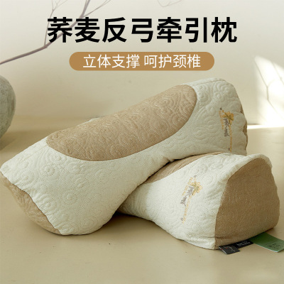 棉麻全荞麦壳枕头女生睡觉舒适家用单人护颈椎助睡专用枕芯不塌陷