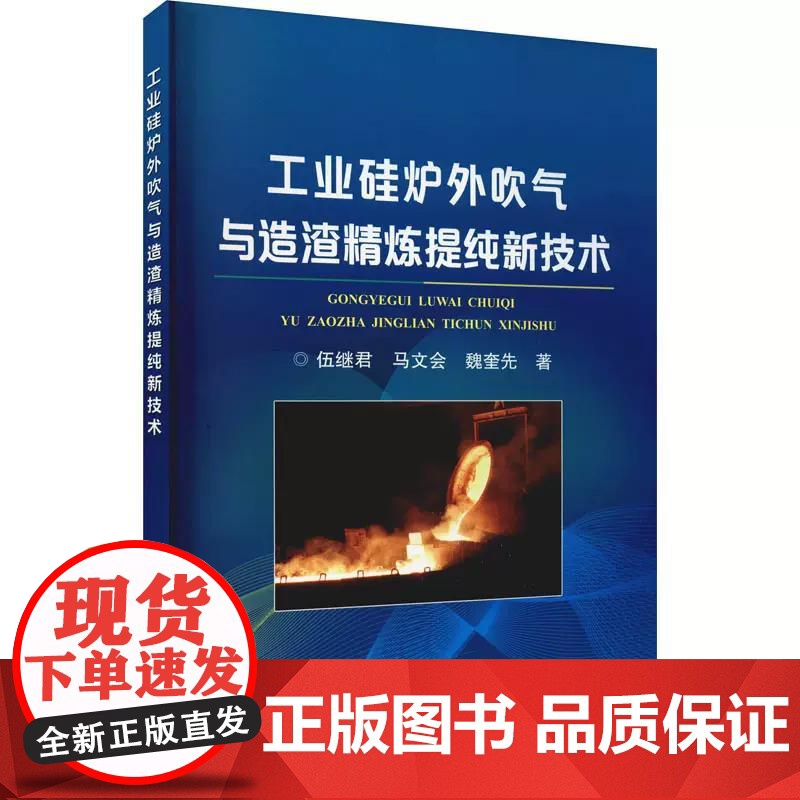 工业硅炉外吹气与造渣精炼提纯新技术 伍继君 马文会 魏奎先冶金工业出版社9787502488994正版书籍