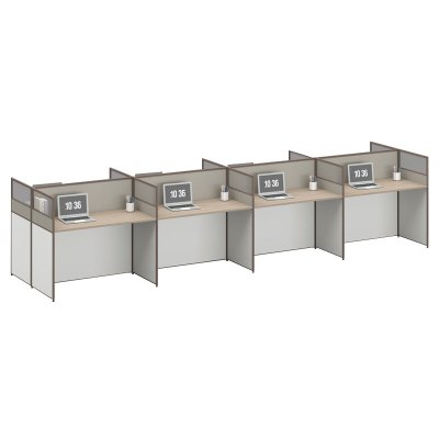 臻远ZYGW-040职员桌办公桌屏风工作卡位 对坐八人位