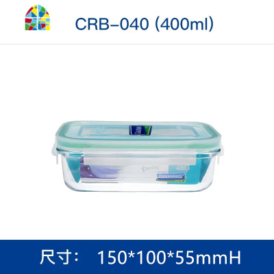 韩国钢化玻璃保鲜盒密封 便当盒微波炉长方形圆碗饭盒 FENGHOU