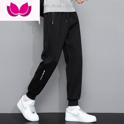 七斓春季卫裤子男韩版潮流宽松束脚款男士夏季薄青少年运动休闲裤
