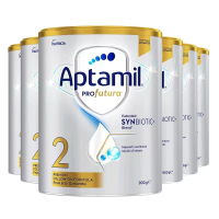 有效期到27年5月-6罐装 | Aptamil 澳洲爱他美 白金版(土豪金)2段婴幼儿配方奶粉(6-12个月)900g