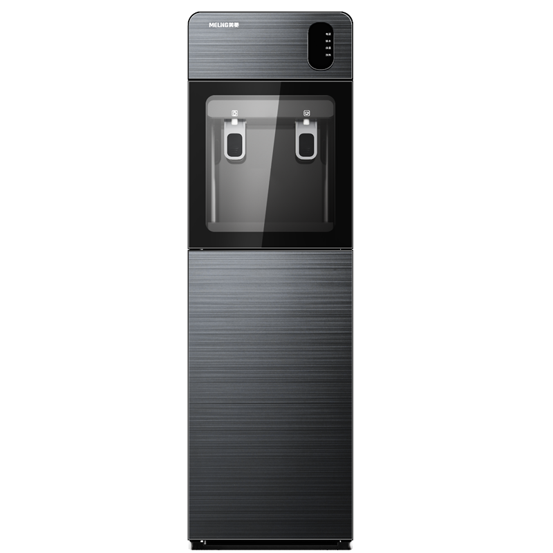 美菱(MELING)立式家用下置水桶饮水机办公室卧室304不锈钢内胆推杯取水防干烧缺水提醒MY-L125M(烟雨灰)