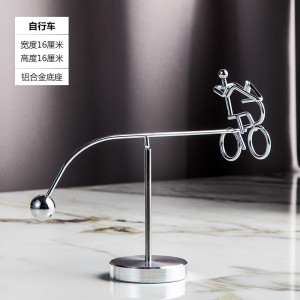 星舵定向平衡摆件 创意杠杆平衡小铁人几何动态不倒翁悬浮摆件送男生