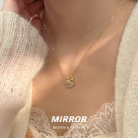 999纯银白玉髓平安锁项链女锁骨链时尚个性高级感新款气质送女朋友老婆情人节七夕生日礼物